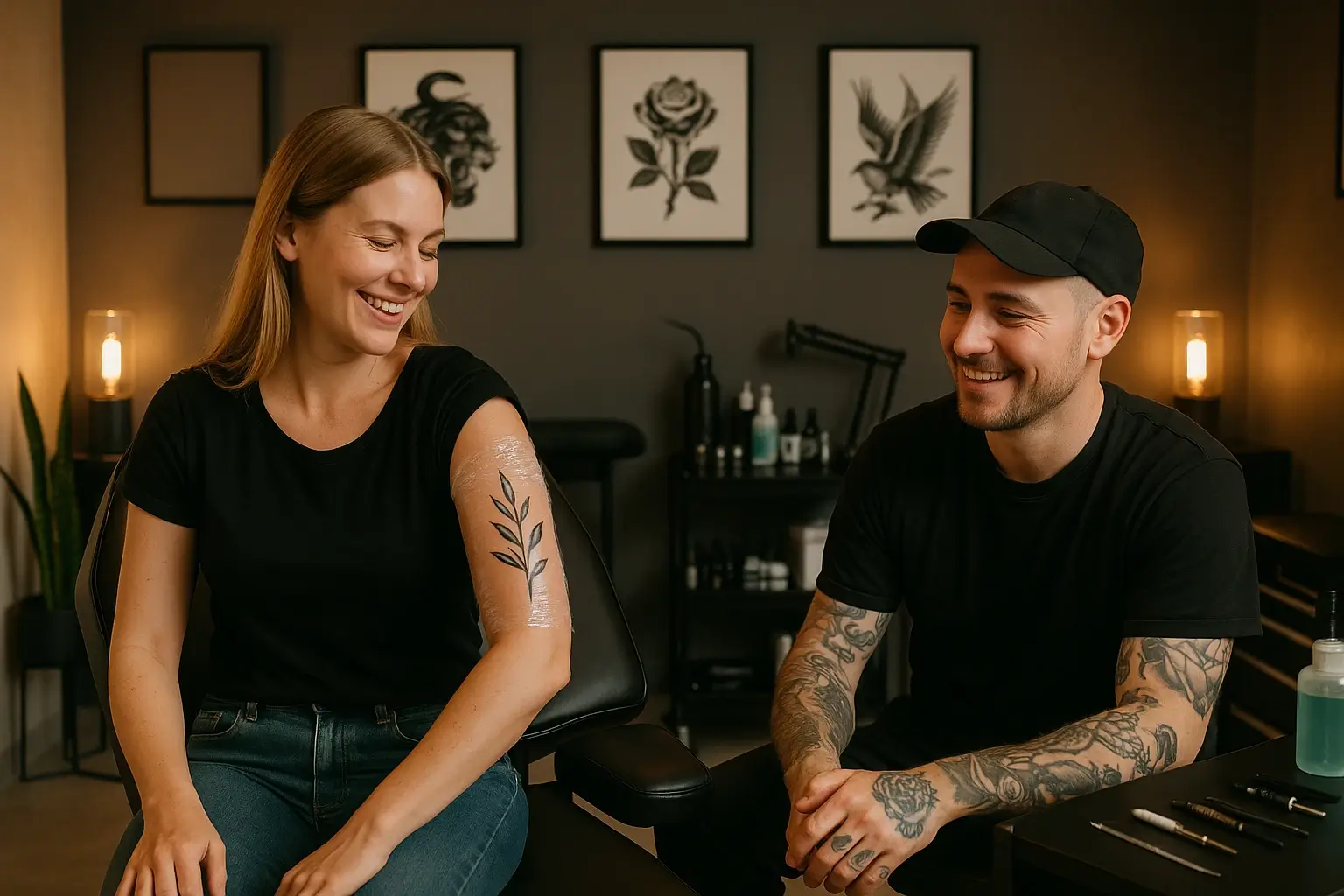 Tattoo artist consultation